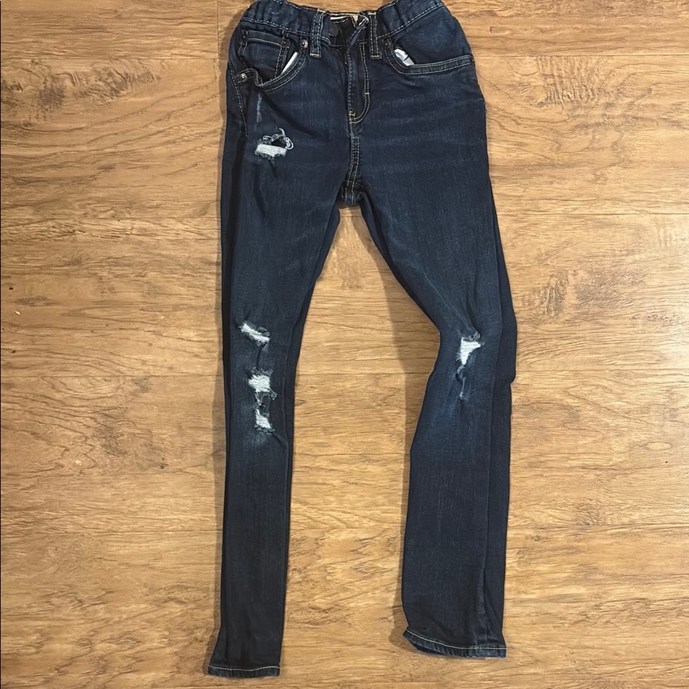 Women's Distressed Jeans - Blue